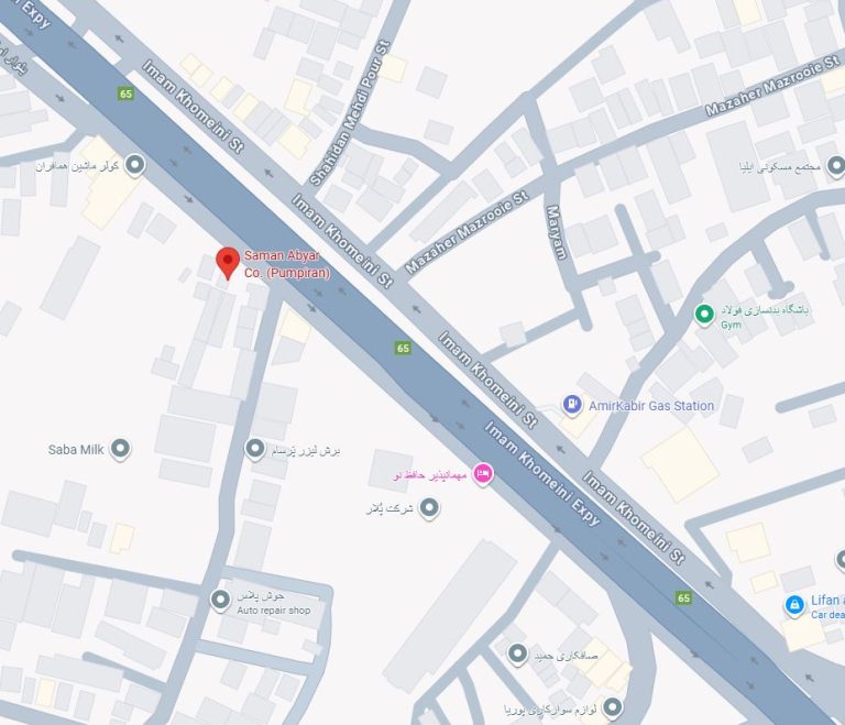 لوکیشن شرکت سامان آبیار نماینده انحصاری شرکت پمپیران در استان اصفهان